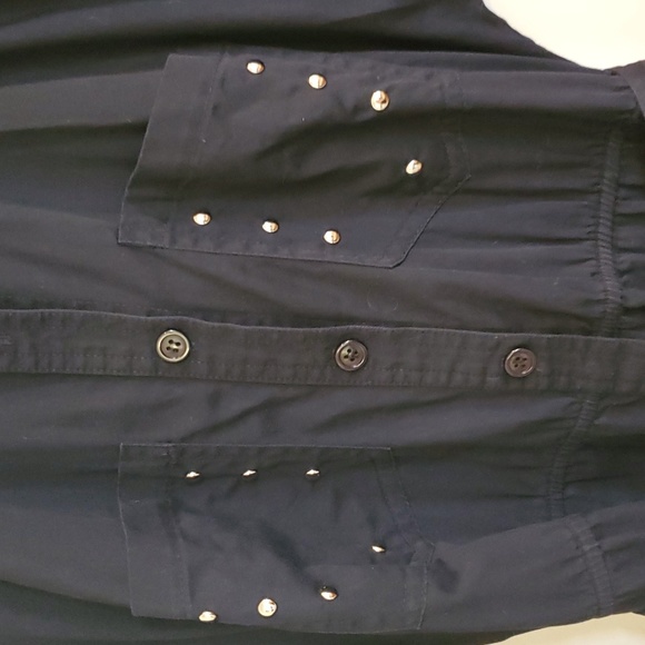 Vtg D Frank Size 6 Black Belted Shirt Dress Dolman Sleeves and Side Seam Pockets - Picture 5 of 16